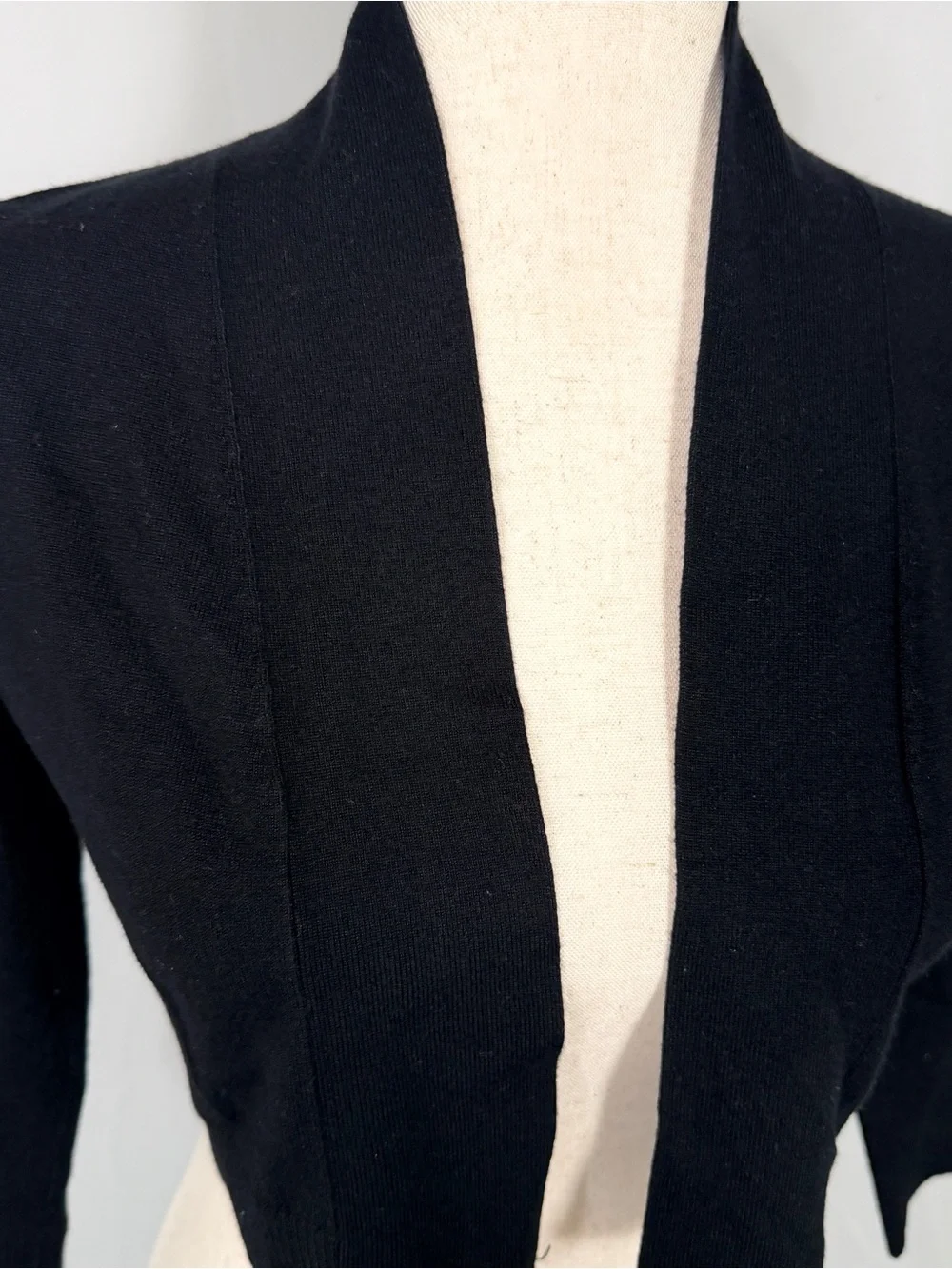 Calvin Klein Cropped Open-Front Women's Sweater Bolero - Black‎
